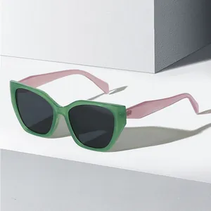 Lunettes de Soleil Œil de Chat Polygonales Irrégulières Pour Femmes Mode UV400 Monture PC Lentille AC Extérieur Voyage