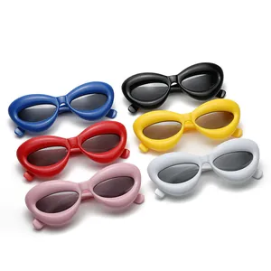 Occhiali da sole alla moda con montatura bubble in sei colori vivaci per uomo e donna