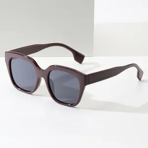 Mode Vierkante Groot Frame Zonnebril Voor Dames Heren UV400 Bescherming PC Frame AC Lens Klassieke Retro Oversized Zonnebril