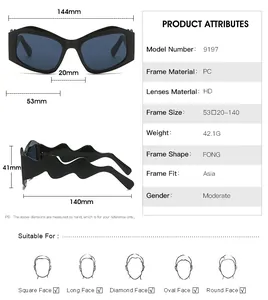 Detaillierte Größenangaben und Multi-Winkel-Ansicht der Schmetterling-Sonnenbrille