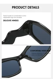 Detailansicht der Schmetterlingssonnenbrille mit blauen Gläsern und Wellenbügeln