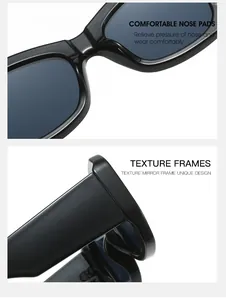 Detailsicht auf bequeme Nasenpads und dickes Scharnier der übergroßen Damen-Sonnenbrille