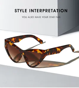 Detailaufnahme der Cat-Eye-Sonnenbrille mit Schildpatt-Muster und braun getönten Gläsern