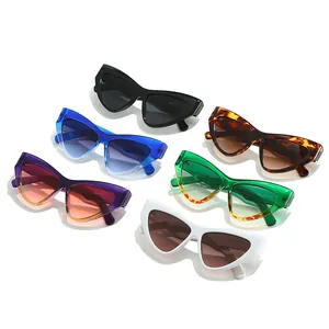 Sechser-Set trendige Cat-Eye-Sonnenbrillen in verschiedenen Farben und Farbverläufen