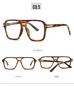 Detailed multi-angle views of tortoiseshell square glasses with silver metal accents
