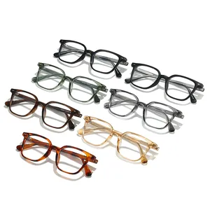 Modern square TR90 blue light blocking glasses in seven stylish colors and textures