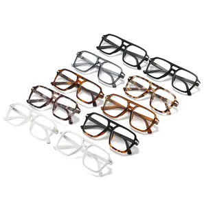 Fashionable oversized square blue light blocking glasses available in ten various colors