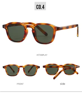 Vue multi-angle des lunettes de soleil en écaille avec verres foncés et rivets