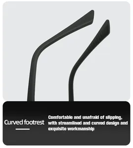 Close-up of curved anti-slip silicone ear hooks for men's vintage polarized sunglasses
