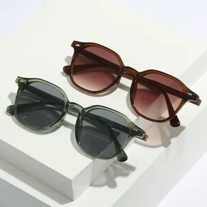 Retro Square Round Sunglasses Men Women UV400 PC Frame Jelly Color Fashion Sun Glasses For Outdoor Travel Driving