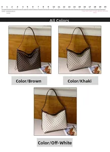 Detailed comparison of vintage lattice tote bags in coffee, khaki, and cream white colors