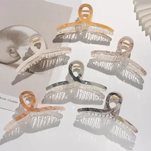 Grandi Mollette per Capelli in Marmo per Donna Clip a Squalo in Resina Acrilica Antiscivolo Accessori per Capelli Francesi