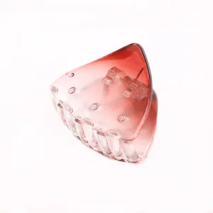 Pince à cheveux oreilles de chat transparente avec dégradé rose style pastèque