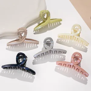 Minimalist Women Glitter Hair Claw Clip Cross Geometric Shark Clip Acrylic Non-Slip Hair Clamp Elegant Styling Accessory
