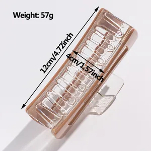 Large solid acrylic hair claw clip for thick hair, measuring 4.72 inches in length