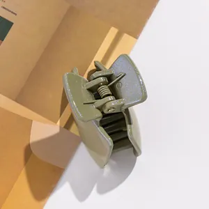Μίνι κλιπ μαλλιών Morandi πράσινο με μαργαριταρένιο γκλίτερ και χρυσό ελατήριο