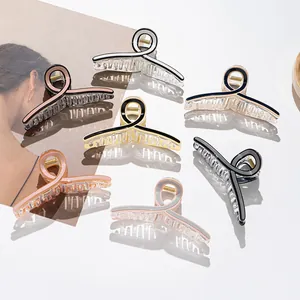 Large Acetate Hair Claw Clips For Women Spiral Cross Non Slip Minimalist Hair Styling Accessories Elegant Hair Clips For Thick Hair