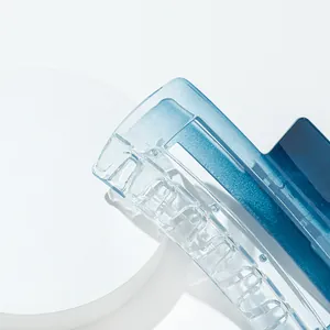 Blue gradient hair claw clip with large square design for thick hair styling