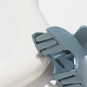 Matte finish Morandi blue hair claw clip for kids with durable grip and modern style