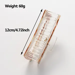Large 12cm tortoise shell hair claw clip for thick hair with 60g weight details