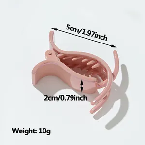 Pink glitter small shark hair claw clip 5cm for girls ponytail styling hair accessories