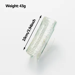 Classic Chinese style translucent green hair claw clip, 10cm long and 43g weight