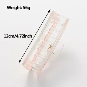 Large iridescent hair claw clip for thick hair, 12cm length with 56g weight