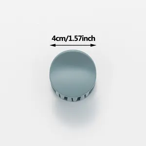 Morandi matte round claw clip for kids with 4cm dimension indicator on white background