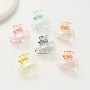 Petite Pince à Cheveux Couleur Bonbon Transparente Gelée Triangle Épingle à Cheveux pour Femmes Filles Accessoire Cheveux