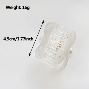 Haarklammer mit Schleife und Perlen in Off-White, 16g Gewicht und 4,5cm Größe