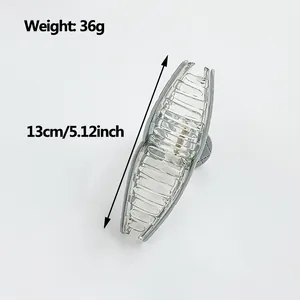 13cm large plaid hair claw clip for thick hair with 5.12 inch size and 36g weight specs