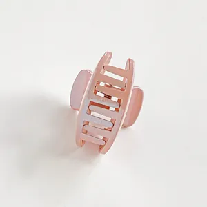 Kleiner glitzernder rosa Perlmutt Haarklammer Hai-Clip für Kinder mit Metallfeder