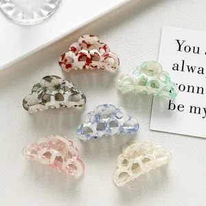 Acetate Cloud Shape Hair Claw Clip Marble Texture Cute Shark Clip Small Hairpins For Women Girls Daily Hair Styling Accessories