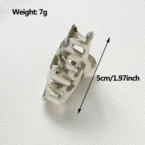 5cm acetate marble pattern hair claw clip for kids and thin hair with gold spring