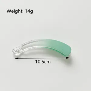 Matte gradient green banana clip for thick hair, 10.5cm large seamless vertical hair claw