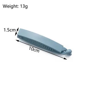 Matte blue 10cm banana clip for thick hair with non-slip teeth and lightweight design