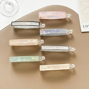 Large Acrylic Banana Hair Clip For Women Elegant Shell Texture Twisting Ponytail Holder Non-slip Hair Accessories Headwear