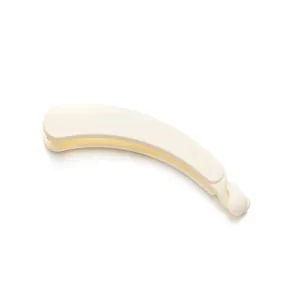 Matte cream banana hair clip with non-slip design for thick hair styling