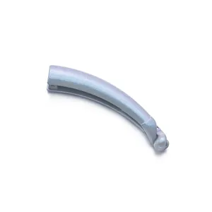 Glittering light blue banana hair clip with pearlescent finish for thin hair styling