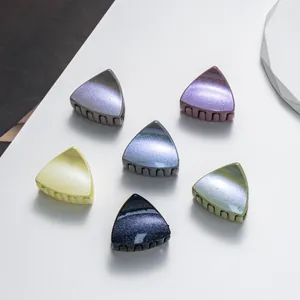 Mini Triangle Hair Claw Clip Glitter Geometric Plastic Hair Clamp Cute Small Hairpins Hair Accessories For Women Girls