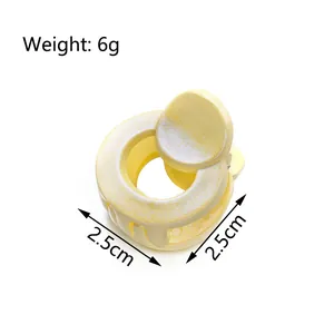 Mini glitter hair claw clip for kids in pale yellow with a sparkly finish, 2.5cm size