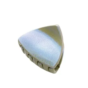Glittery cat-ear hair claw clip with iridescent pearlescent finish for girls