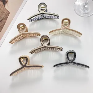 Grote Acryl Haarklemmen Antislip Koreaanse Stijl Haarklemmen Mode Gestreept Haarklemmen voor Dik Haar Vrouwen Dagelijkse Styling Accessoires