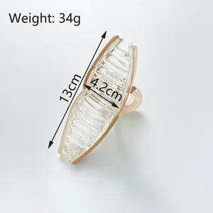 Extra large 13cm iridescent brown hair claw clip for thick hair with 34g lightweight design