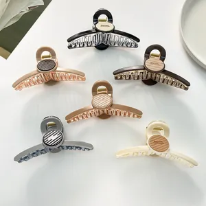 Französischer Stil Elegante Acryl Große Haarkralle Haarklammer Für Damen Runde Geometrische Haargreifer Mode Haarschmuck