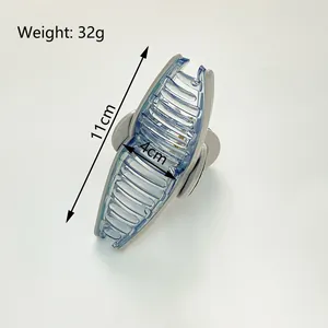 Eleganter 11cm hellblauer transparenter Haarklammer-Clip für französischen Twist-Stil