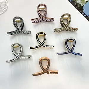 Pince à Cheveux Petite à Strass de Style Coréen Élégante Pince Crabe en Acrylique Accessoires Cheveux pour Femmes Filles