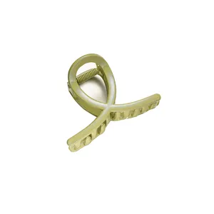 Funkelnde matcha grüne Haarklammer aus Harz mit Glitzer-Finish für elegante Frisuren