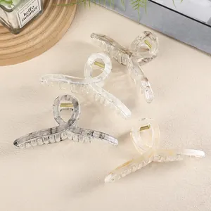 Große Acryl Haarkralle Clip Für Damen Tuschmalerei Marmormuster Rutschfest Starker Halt Twist Design Mode Haarschmuck