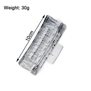 Ink-wash style marble pattern hair claw clip, 10cm rectangle acrylic hair accessory